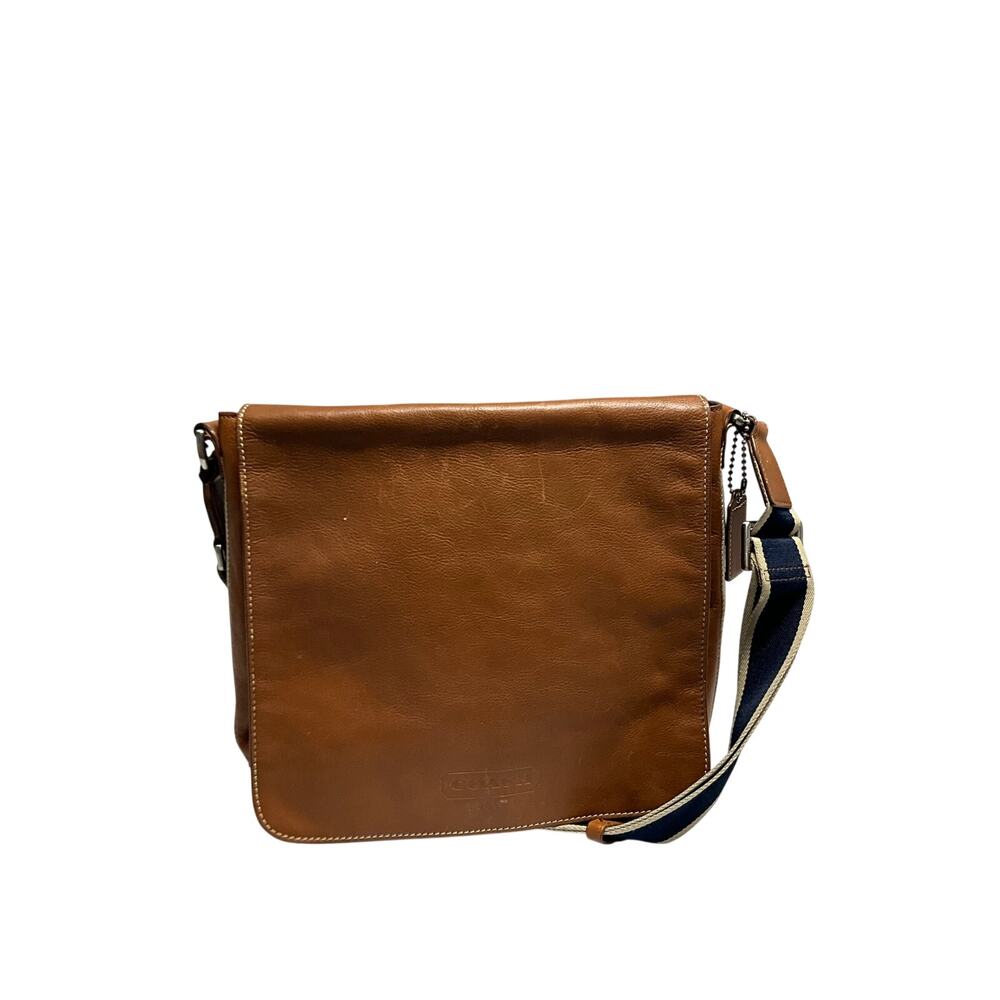 Coach Heritage Web Leather Metropolitan Map Bag